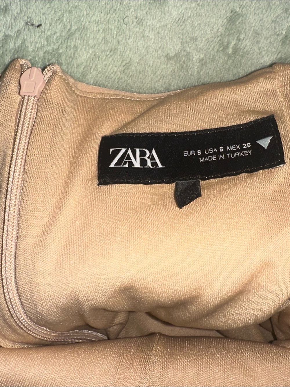 Zara Beige Halter Midi Dress - Picture 2 of 2